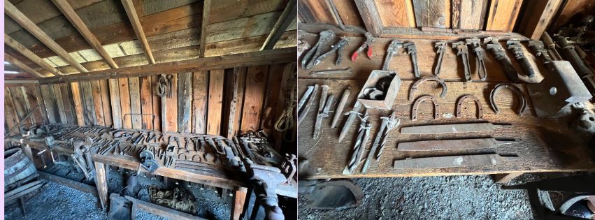 Horseshoes and Tools in the Blacksmith Shop