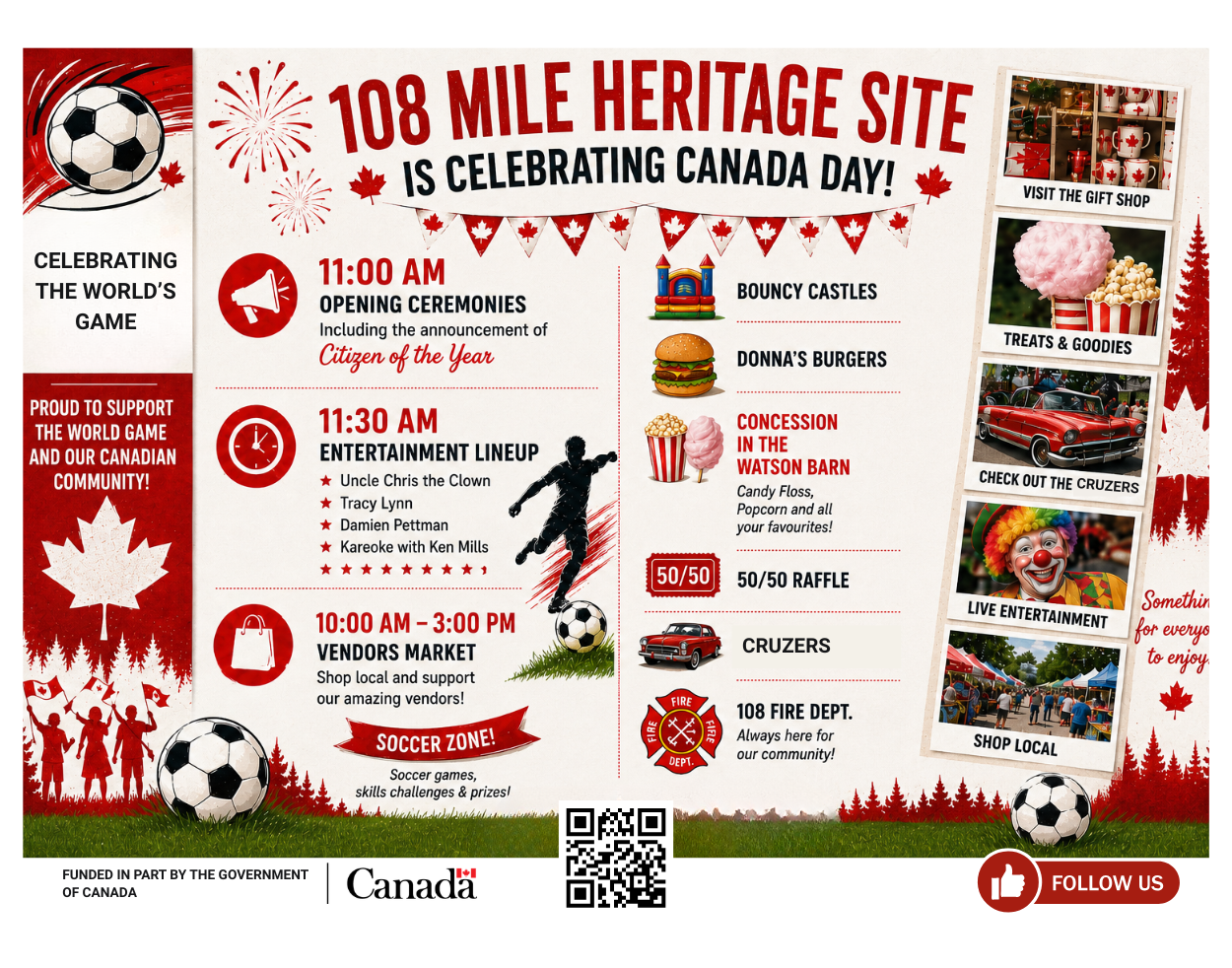 Canada Day July 1 2026 at the 108 Heritage Site